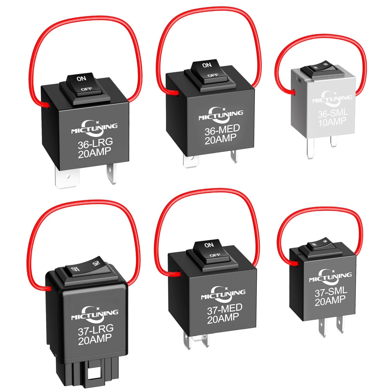 6PCS Relay Tester Diagnostic Scan Tool Fuel Pump Relay Bypass Master w/Amp Loop