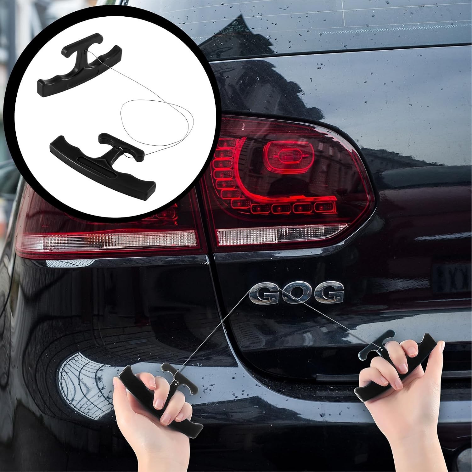 Ergonomic Car Badge Removal Tool Set with 5M Replacement Line – Portable Kit