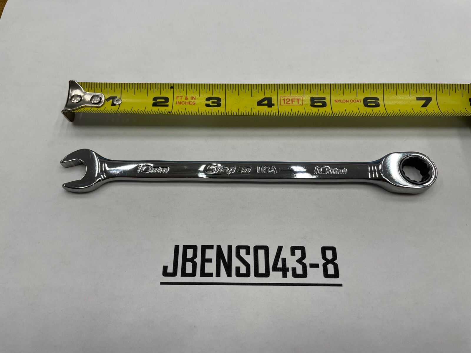 Snap-on Tools NEW 10mm Metric 0° Non-Reversing Ratcheting Combo Wrench SOXRM10A