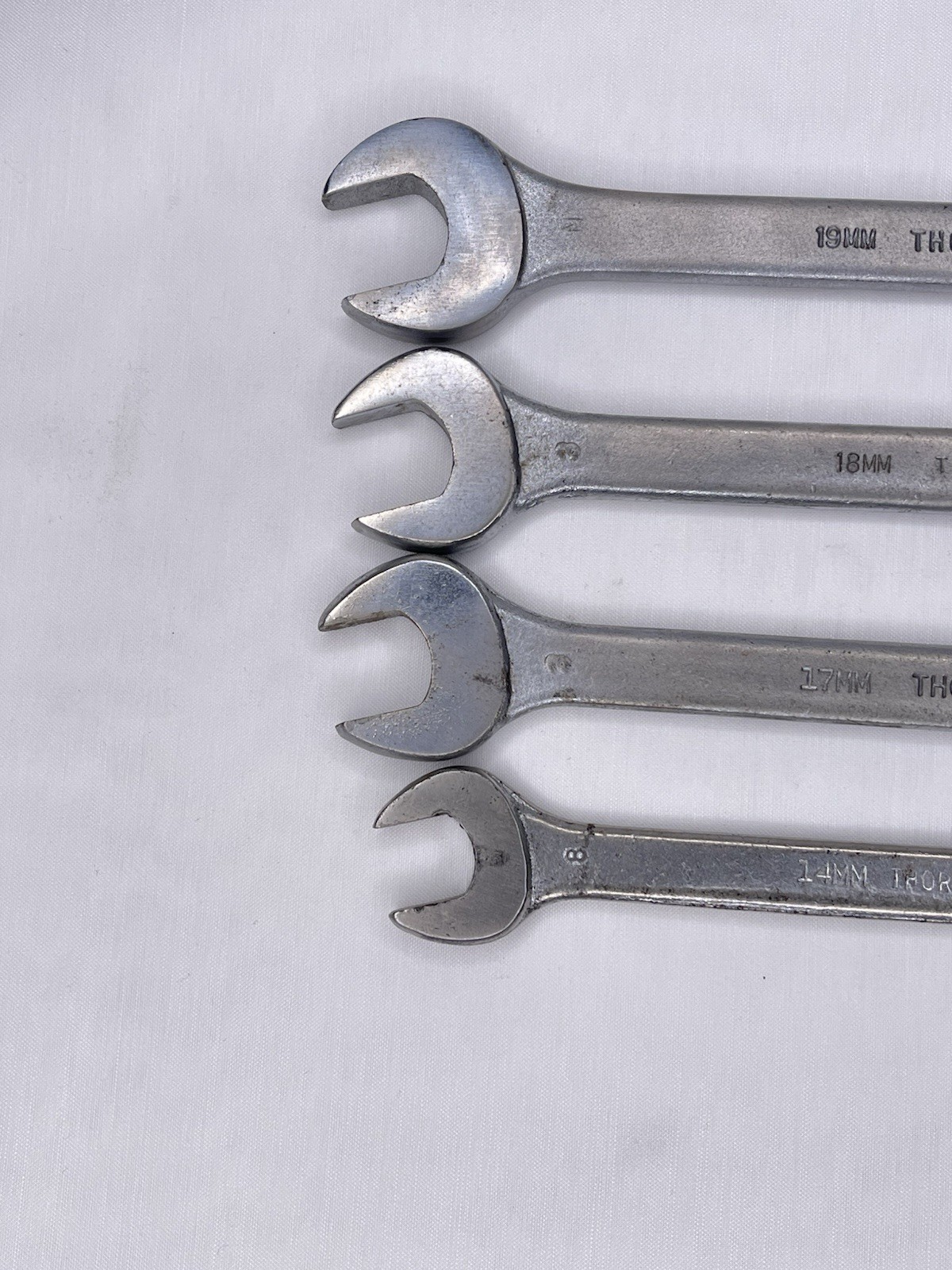 Vintage Set of 4 Thorsen Metric Combination Wrenches 14mm 17mm 18mm 19mm USA