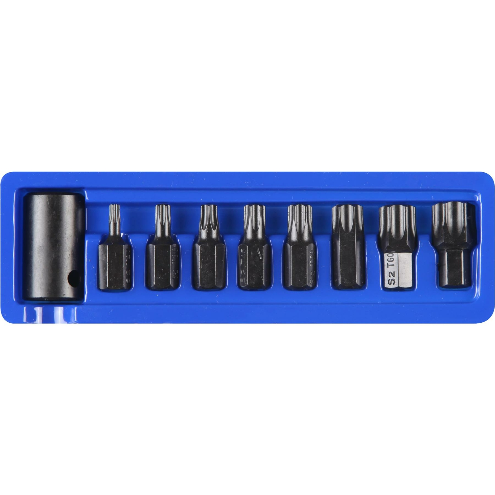 Impact Torx Bit Socket Set T30-T70 S2 Steel 1/2″ Drive 9pc 01498