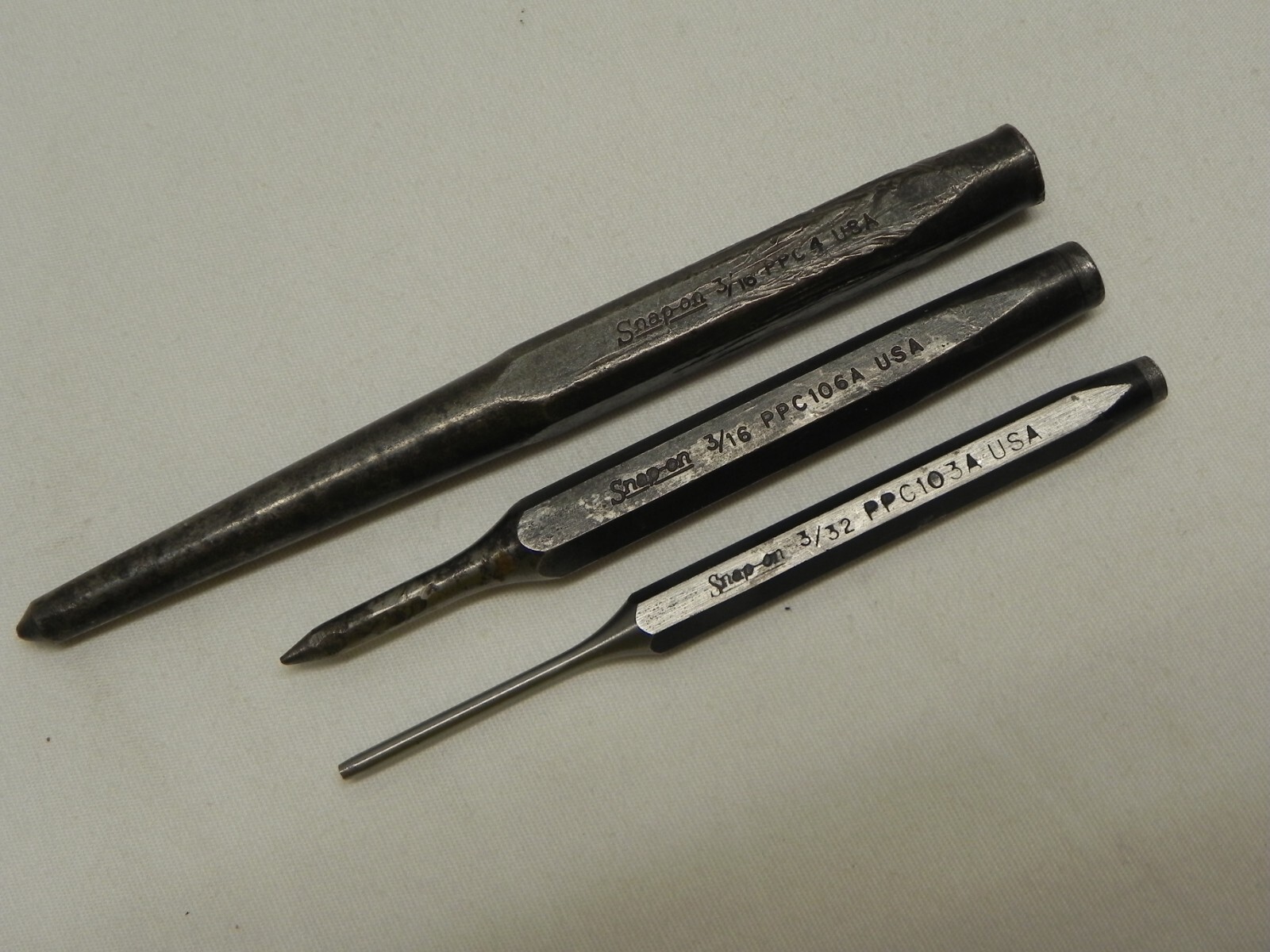 Snap-On 3 Piece Center & Pin Punch Set LOT9243