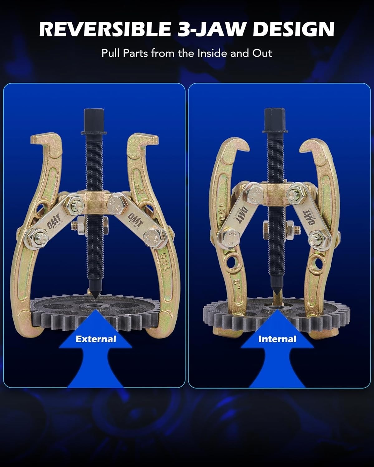 All-In-One Gear and Bearing Puller Set – 3-8″ Sizes with Corrosion Resistance