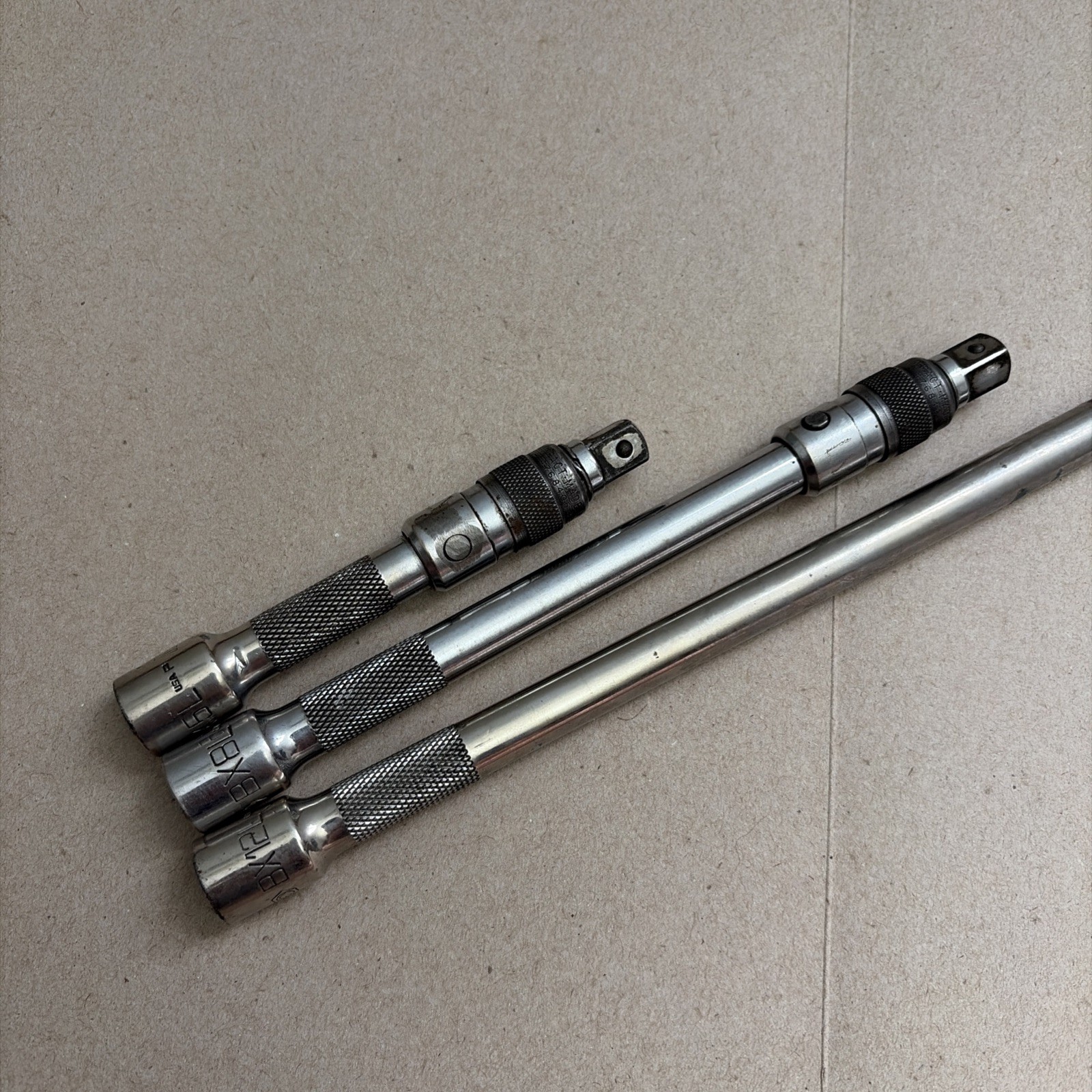 Matco Tools USA 3pc 3/8″ Drive Locking Chrome Extension Set – 5”, 8” 12”