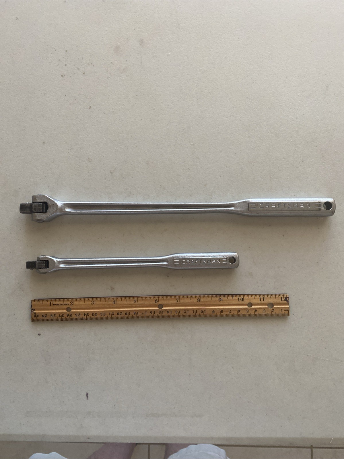 2pc.VINTAGE CRAFTSMAN =V= 1/2 15” & 3/8 Breaker Bars USA Clean Examples