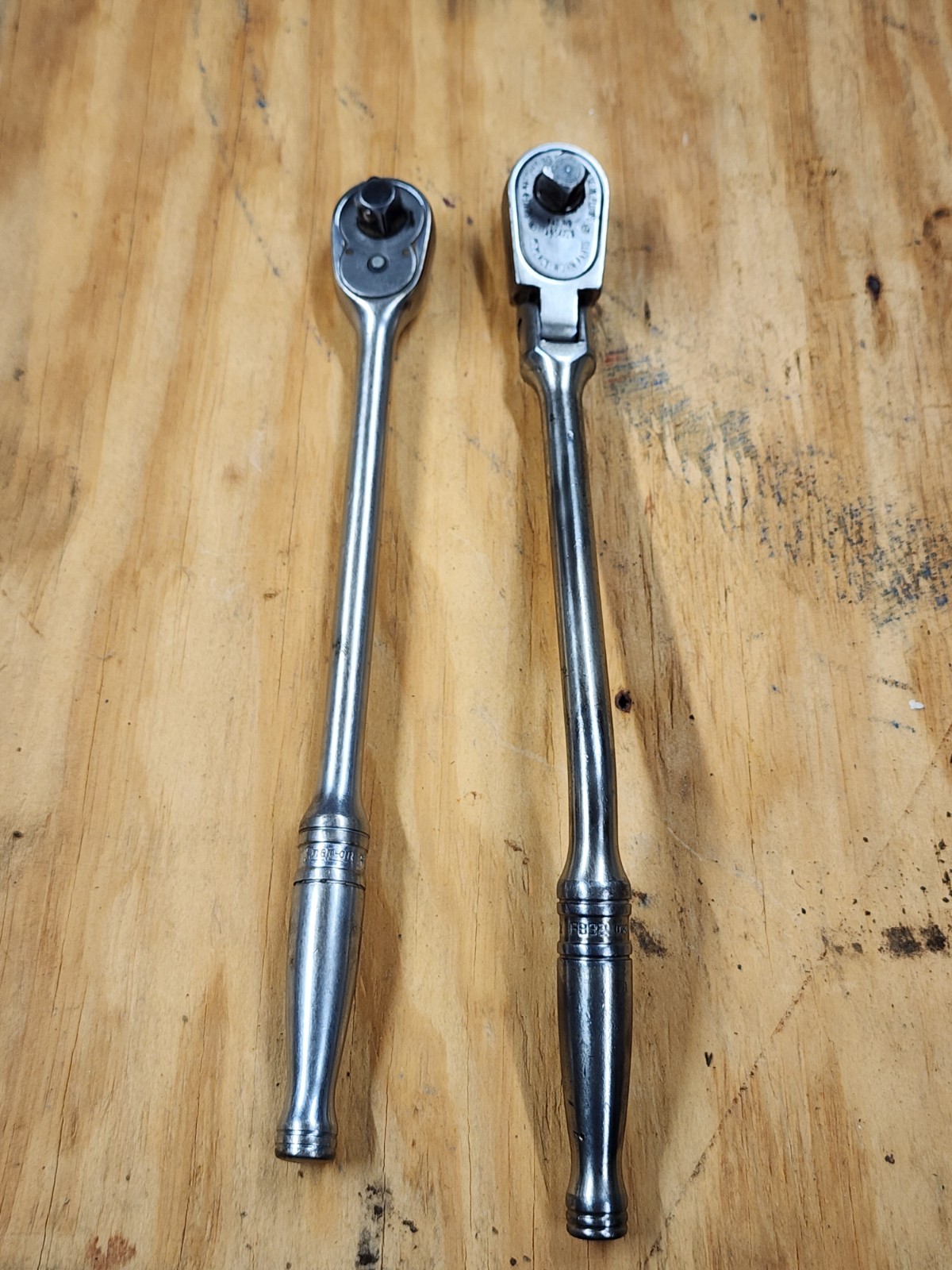 2 Vintage Snap-On F832 11” Long Ratchet & Fl710B Tool Lot IN Working Order!
