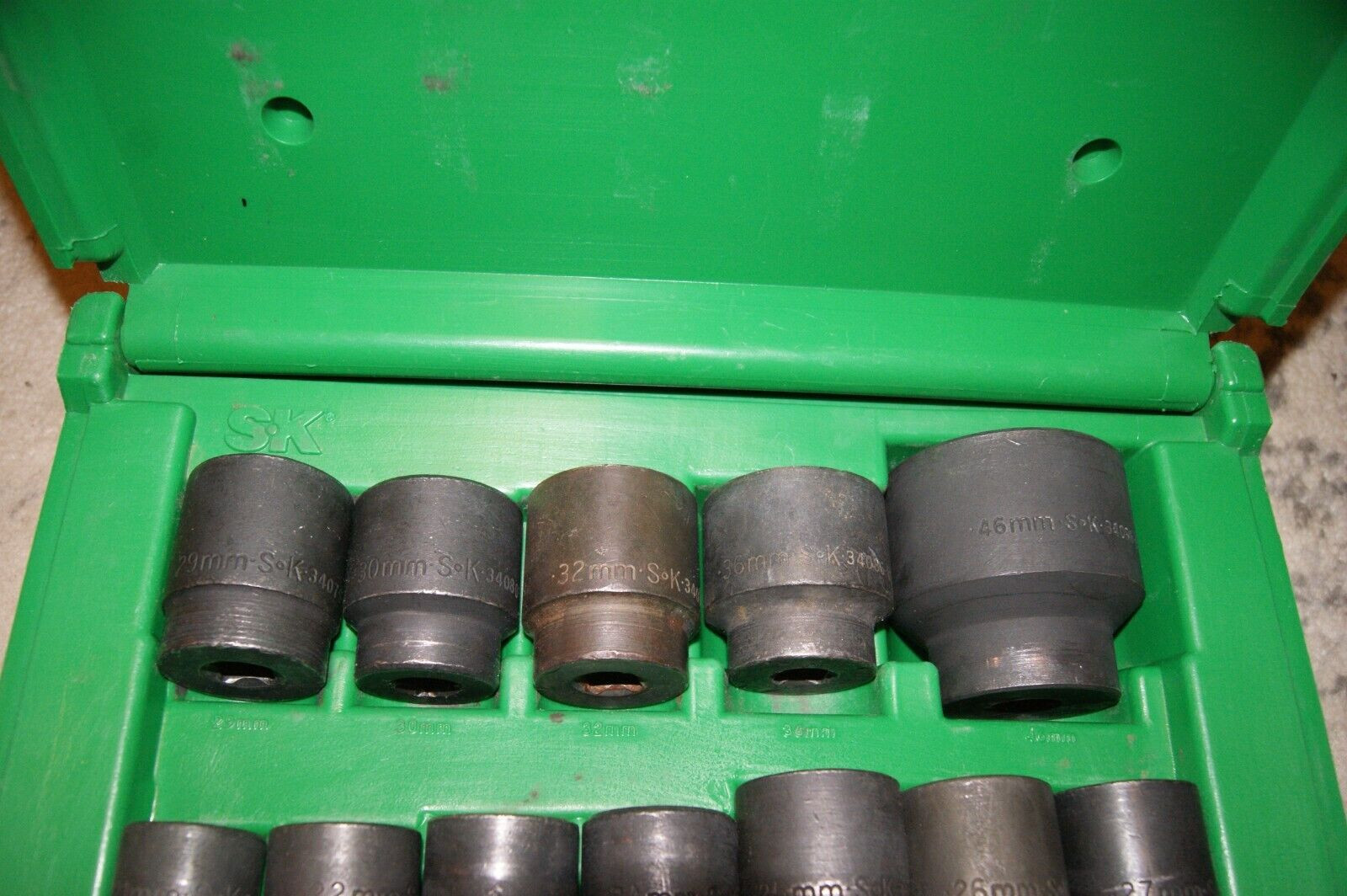 S,K 340 SERIES 23 PIECES METRIC SET 6 POINT IMPACT SOCKET SET 1/2″ DRIVE USA