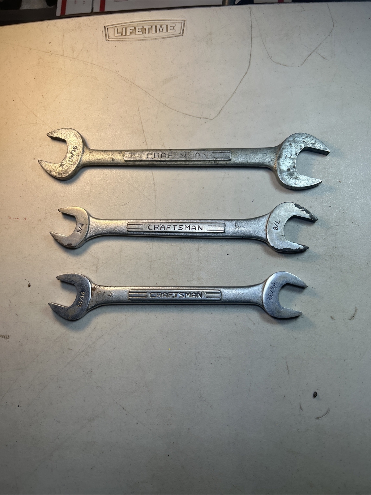 Craftsman =v= Open End Wrenches, (3/4” x 7/8”) (25/32” x 13/16”)(15/16” x 1”)