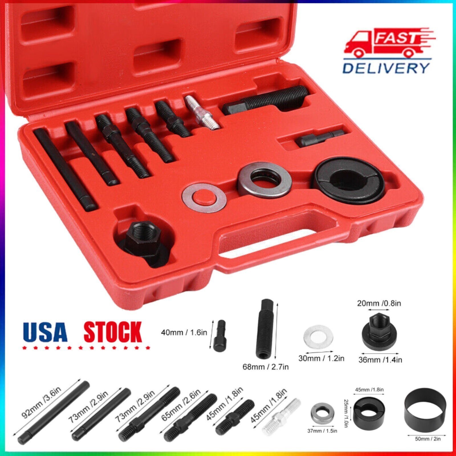 Pulley Puller and Installer Power Steering kit auto car USA 13x new US 13 PCS