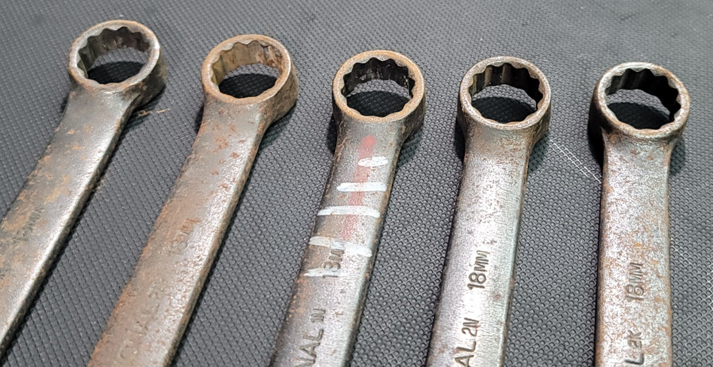 Lot of 5 Proto Professional 18mm Metric 12 Point Combination Wrench 1218MBASD