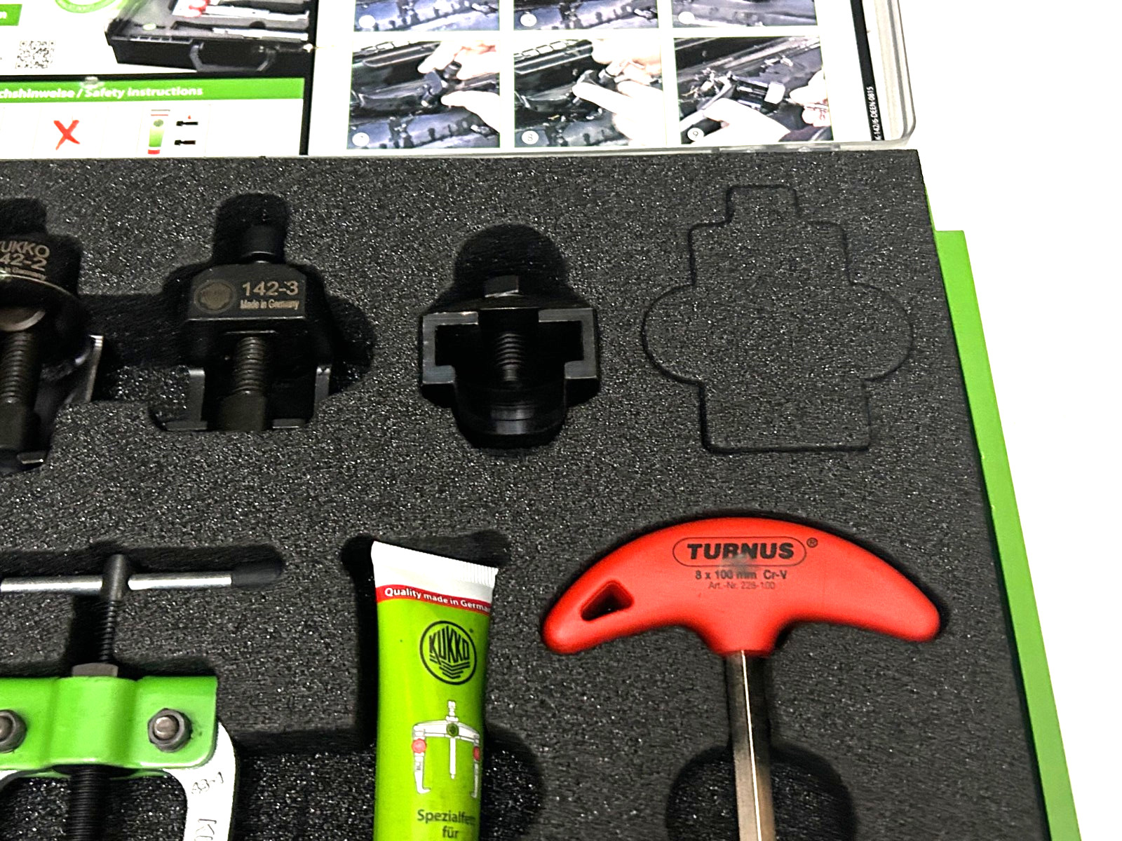 Kukko 10 Piece Manuel Universal Wiper Arm Puller Set K-142/6 GERMANY w/ Case NEW