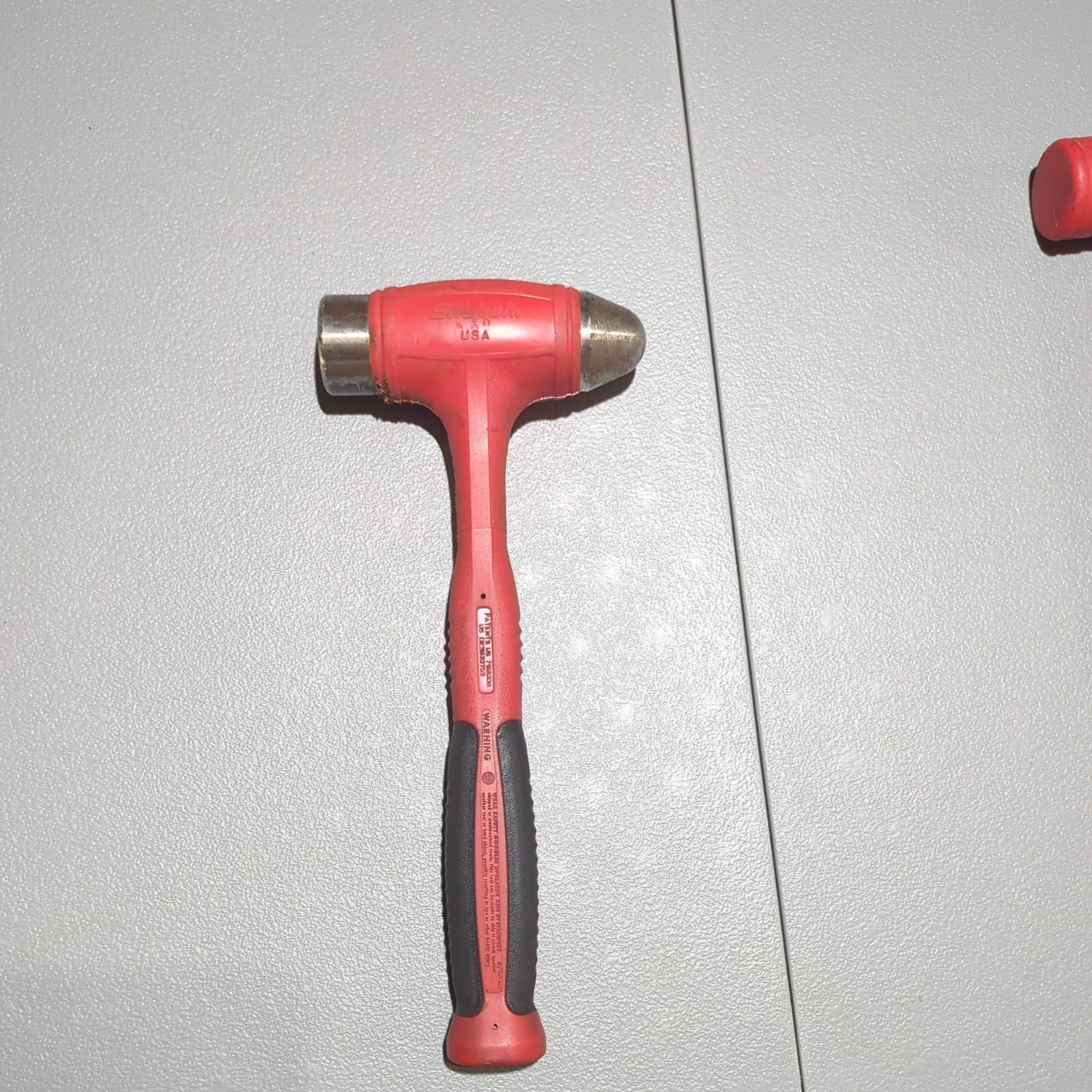 Snap On Tools 32 Ounce RED Soft Grip Dead Blow Ball Peen Hammer HBBD32