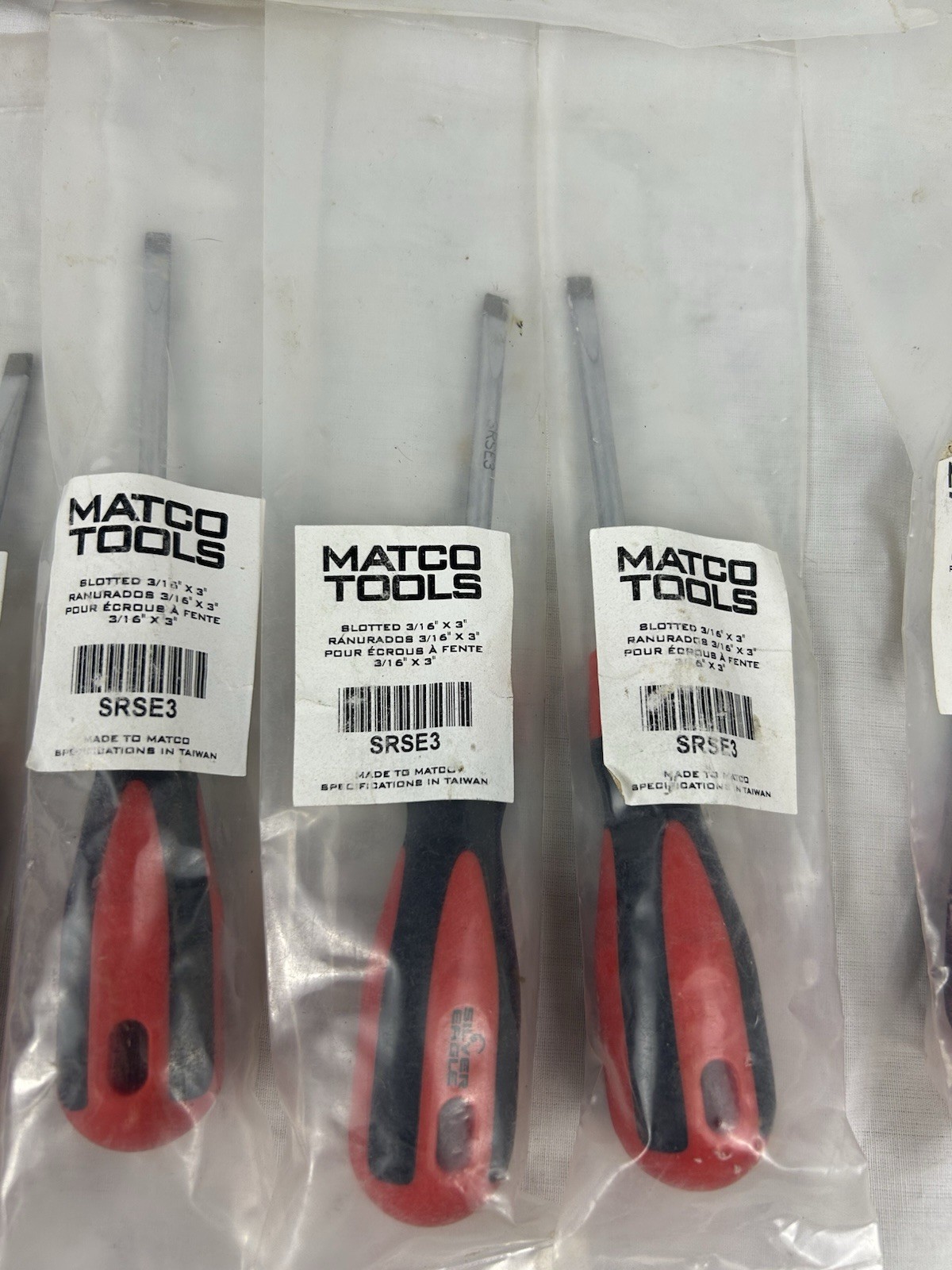 MATCO Silver Eagle Tools 3/16″ x 3”slotted Screwdriver Red SRSE3 READ