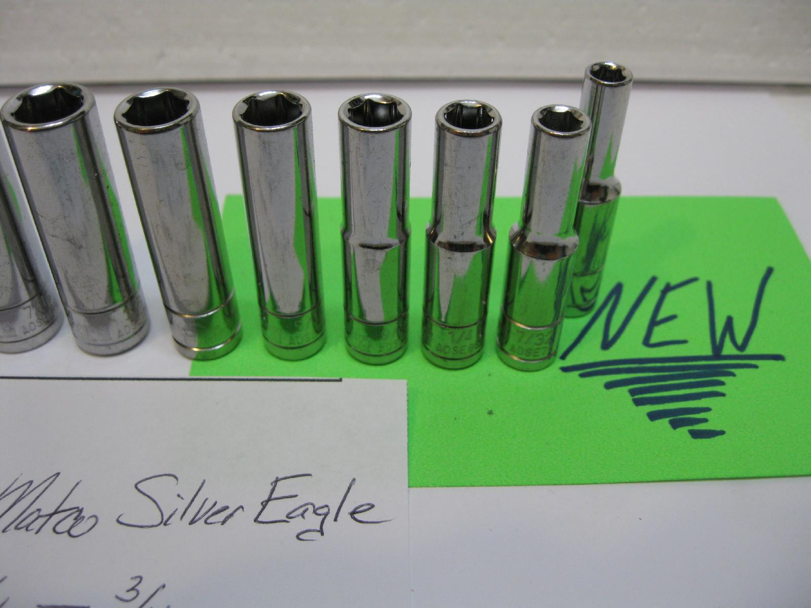 Matco Silver Eagle tools 1/4 drive DEEP sockets sold each NEW! sae