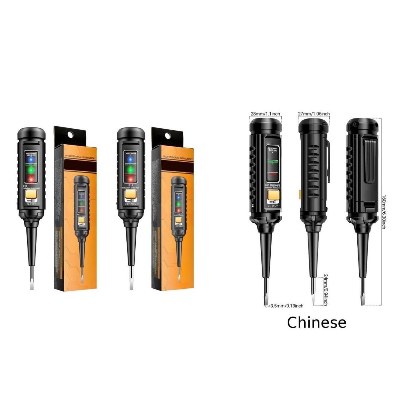 DC Voltage Tester Pen Precise Component Measurement User-Friendly Design