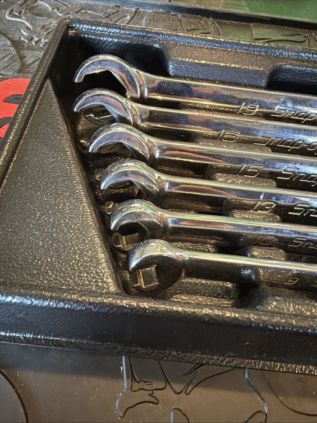 snap-on tools USA metric double end open flare nut line wrench set RXFMS606B