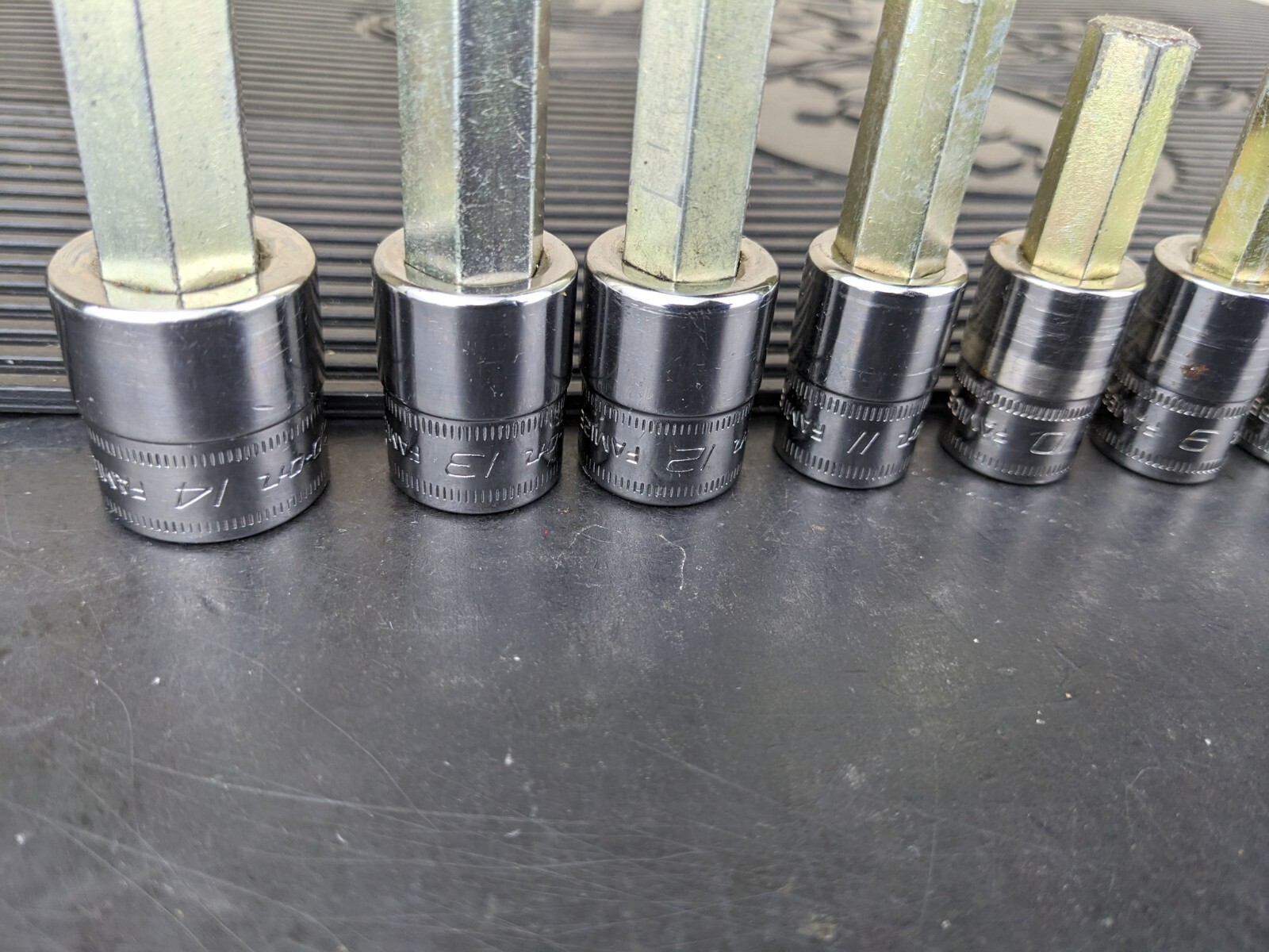 #be215 Snap-On 11pc Metric Hex Allen Socket Set 3/8″ Drive 4mm to 14mm 211EFAMY
