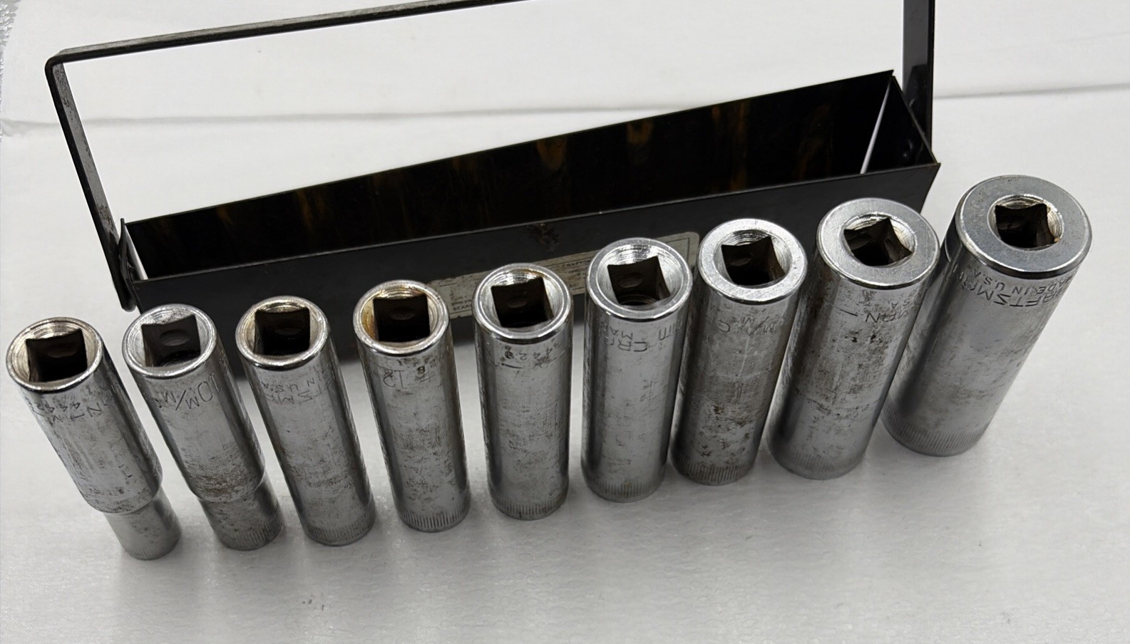 Craftsman 3/8″ Drive (9 Pc) Metric Deep Socket Set 9mm-19mm 6 Pt -V-