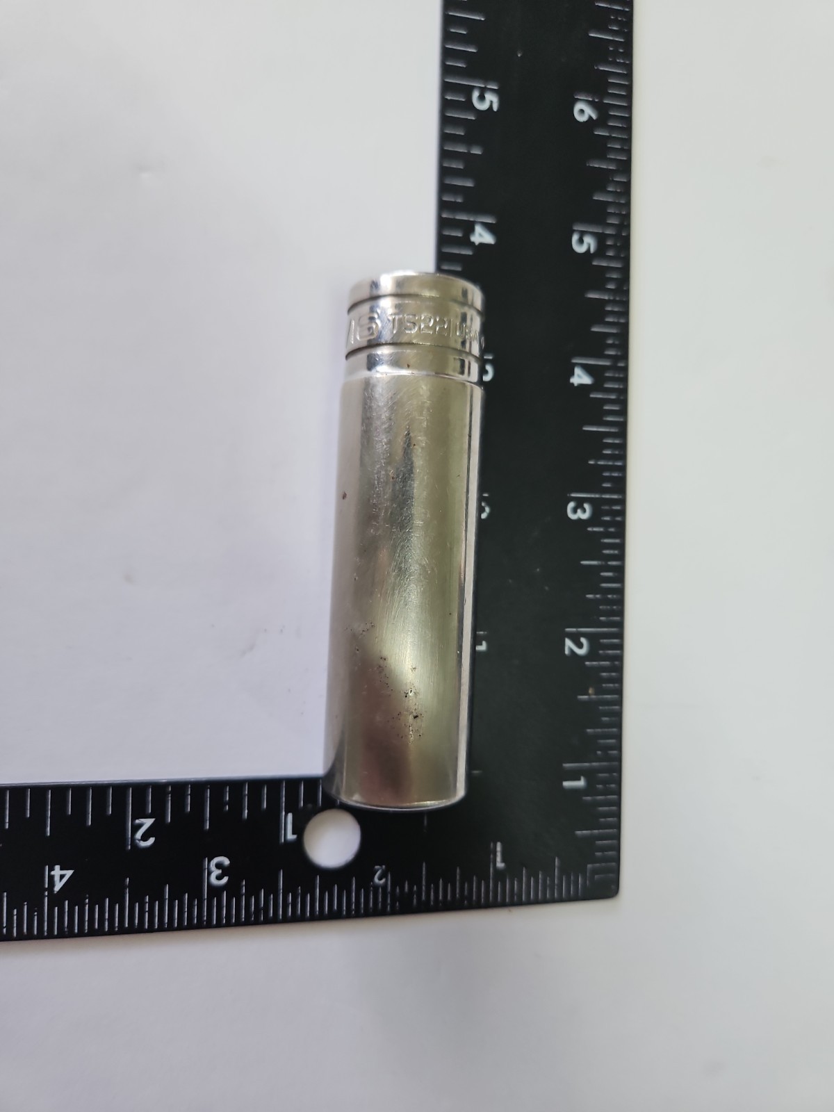 New! Snap On 11/16” Deep 1/2” Drive Socket 6 Point Chrome TS221 USA