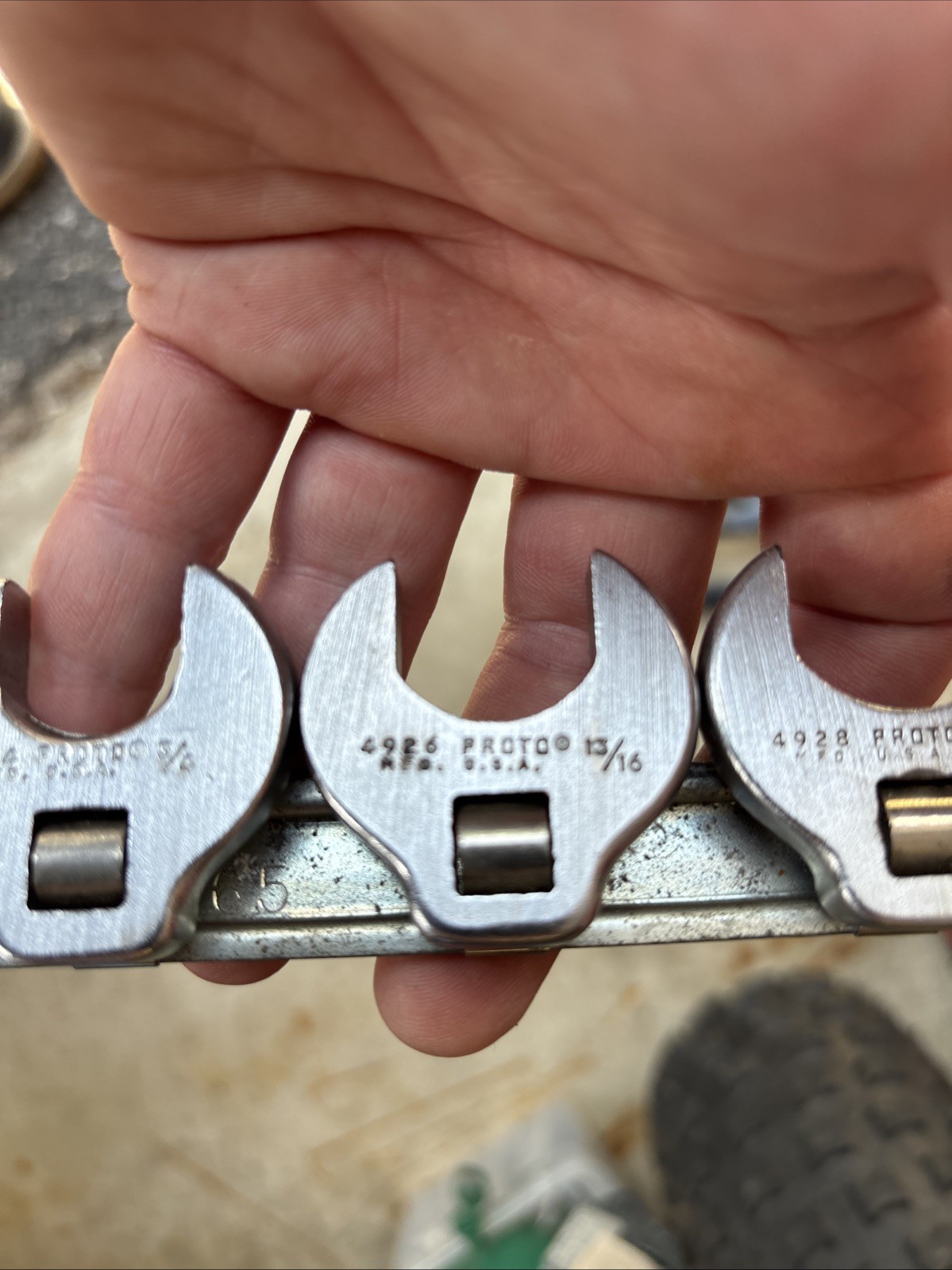 Snap On And Proto USA Crowfoot Line Wrench Set 5/8,11/16,3/4,13/16,7/8
