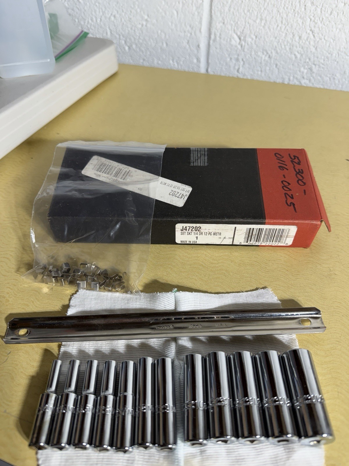 12 Pieces Metric mm Proto Socket USA Tool J47202 Set SKT 1/4 DR 6 Point