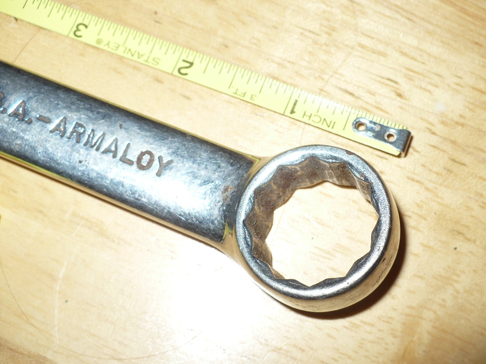 Vintage 13/16 Armstrong Armaloy Combination Wrench 25-126 12 point USA 7-1/2″