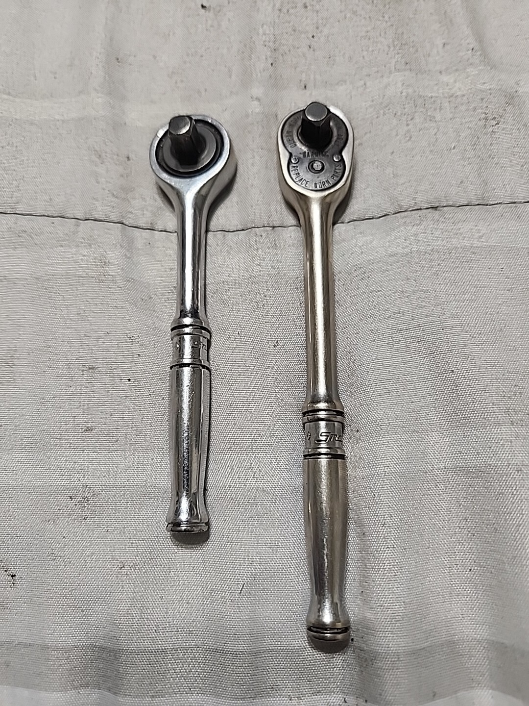Lot 2 Snap On TM75A TM739 1/4″ Ratchet Long Handle and Short Handle USED