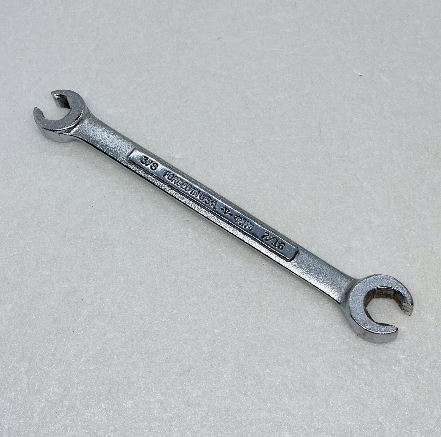 Vintage Craftsman V 44174 3/8” 7/16″ SAE Double Open End Wrench Tool 6” USA T1