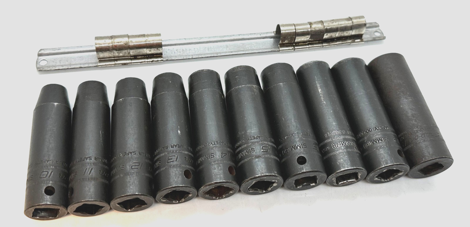 🇺🇸 Snap On Tools USA 10mm-19mm 1/2” DR Metric IMPACT Deep Socket Set Lot 6PT