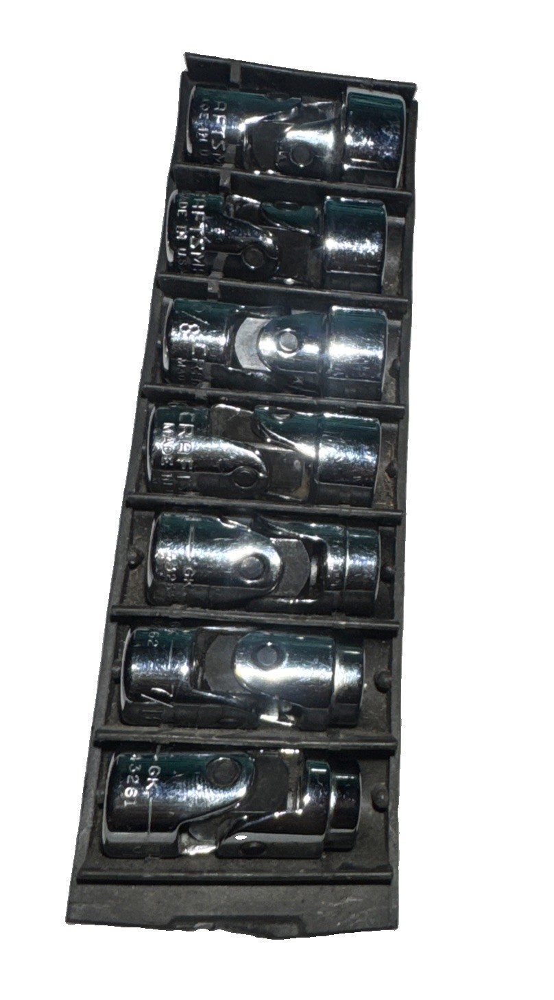 Craftsman Swivel 7pc Set 3/8″ Drive 6 Pt. SAE 3/8” to 3/4” and spark plug socket