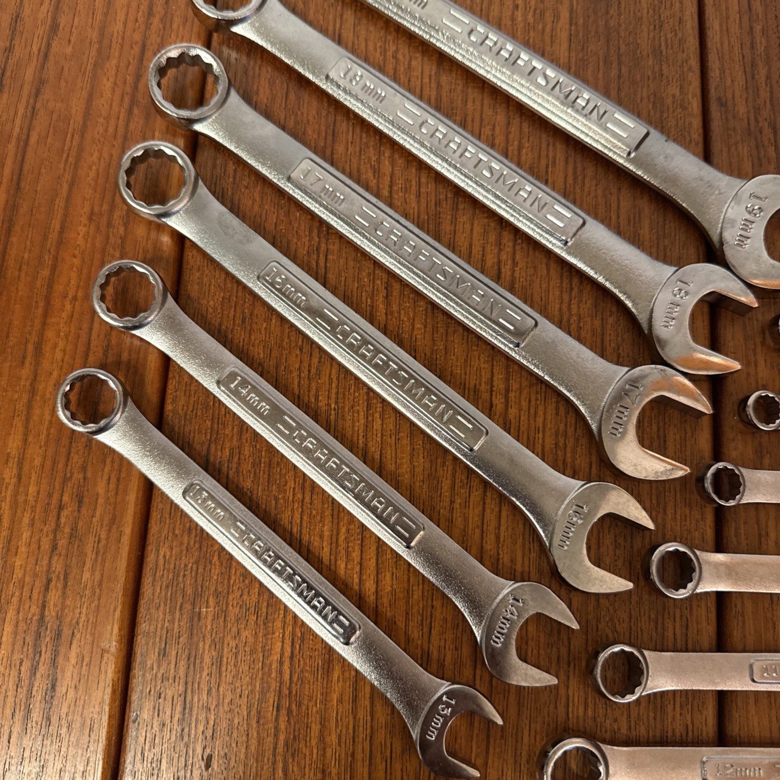 VTG Craftsman USA Metric Wrench Set 7mm-19mm V-Inverted -V VA 12pc