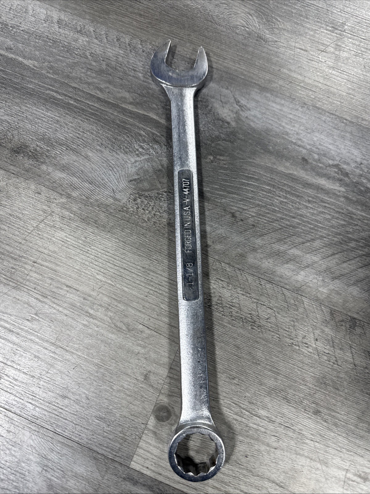 Craftsman V 44707 1-1/8 in SAE Combination Wrench 12 Pt Forged USA Vintage 15″