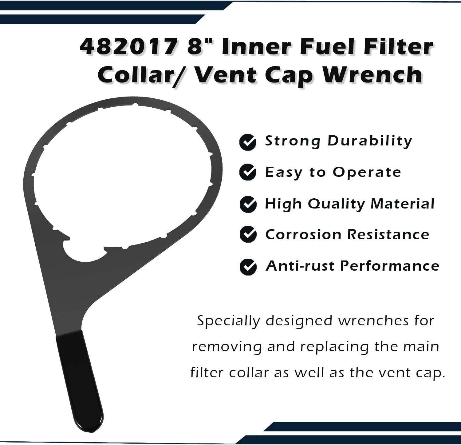 482017 8″ Fuel Filter Collar Vent Wrench for Davco Fuel Pro 482/483/485/487/488