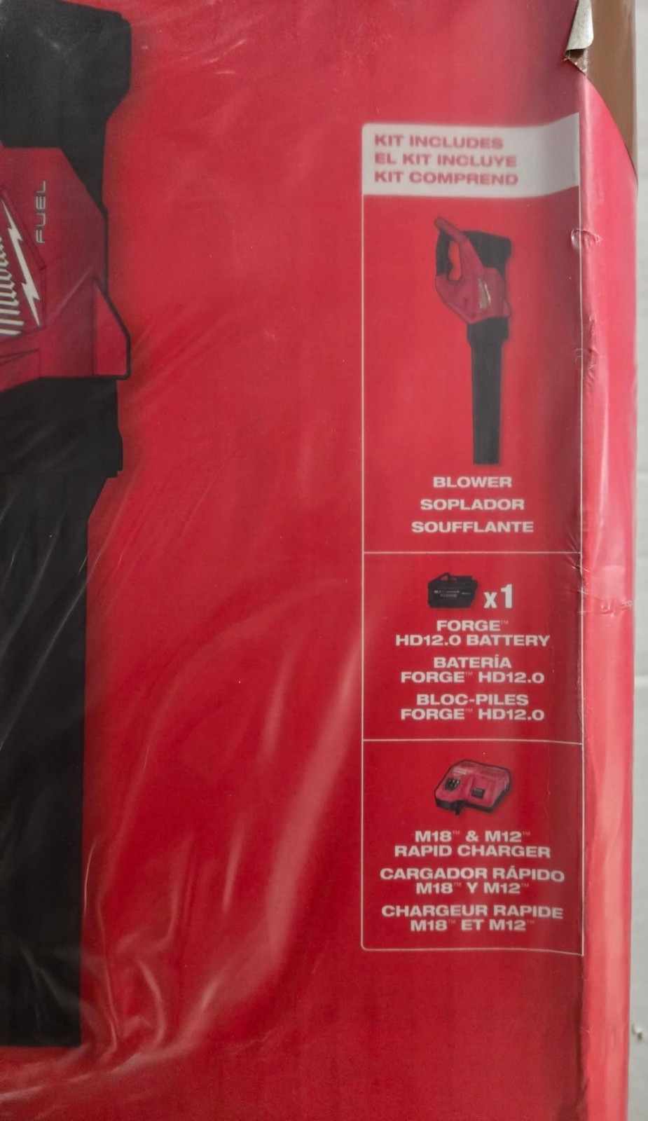 Milwaukee  Leaf Blower Kit w/12.0 Ah FORGE Battery & Rapid ChargerM18 Fuel