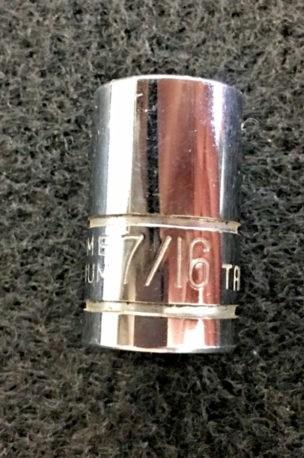 7/16”, 12 POINT, 3/8″ Drive Socket, Chrome Vanadium