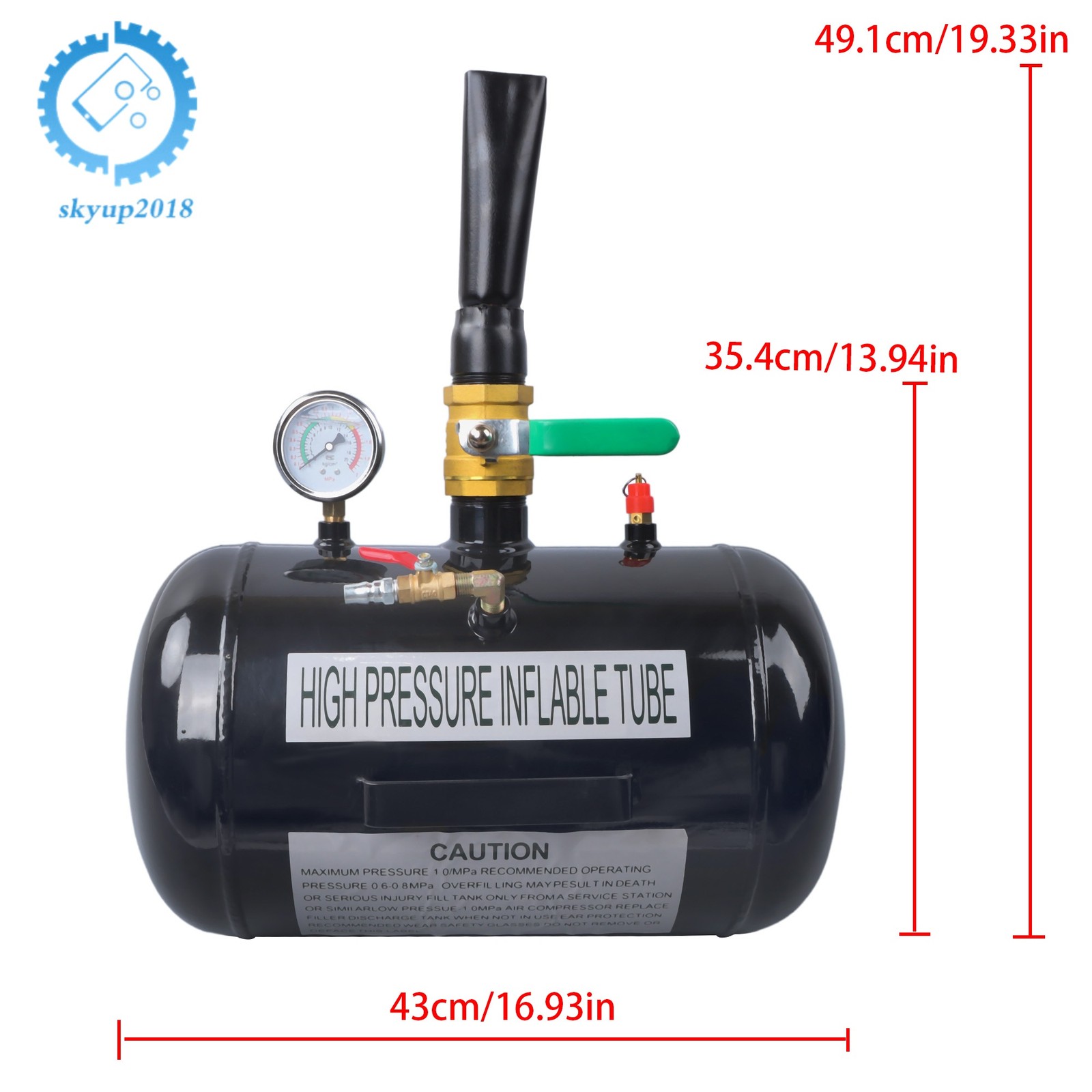 Air Tire Bead Seater 145PSI 5 Gallon Blaster Tool Seating Inflator Truck ATV