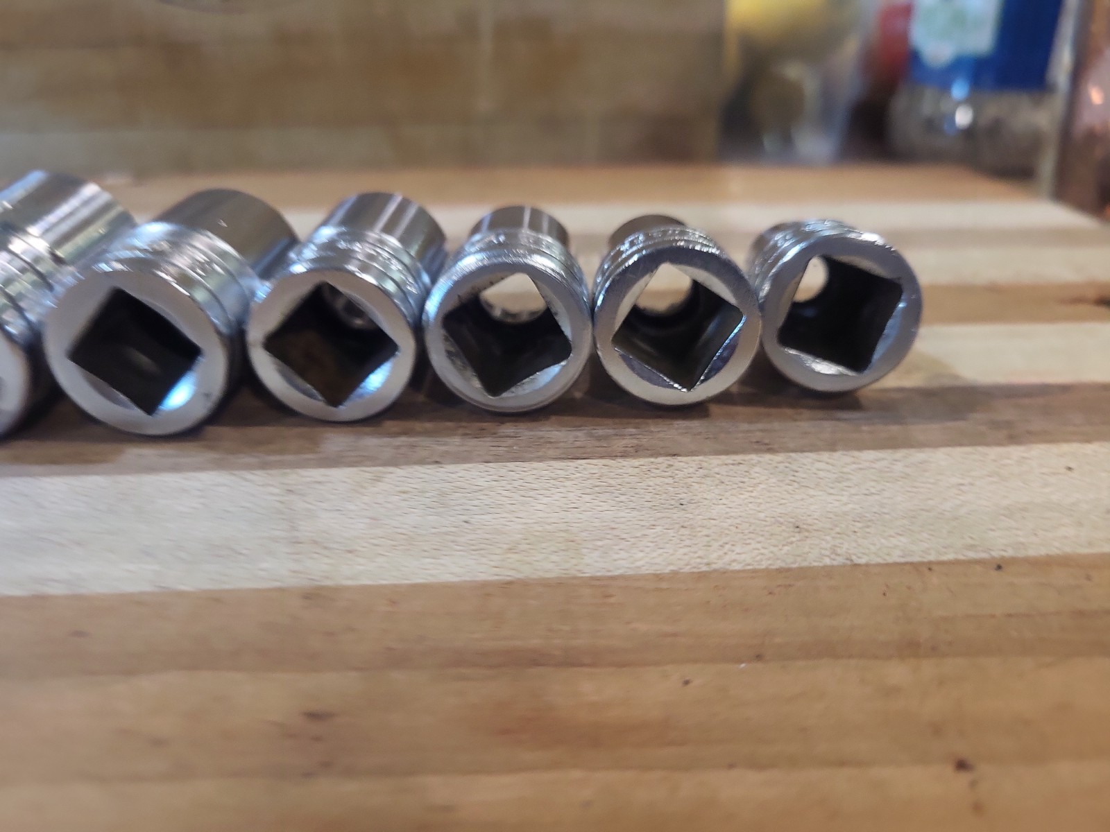 Snap On 10 Pc. 1/2″ Drive 12 Pt SAE Shallow Socket Set 7/16″-1″ SW 141-SW321