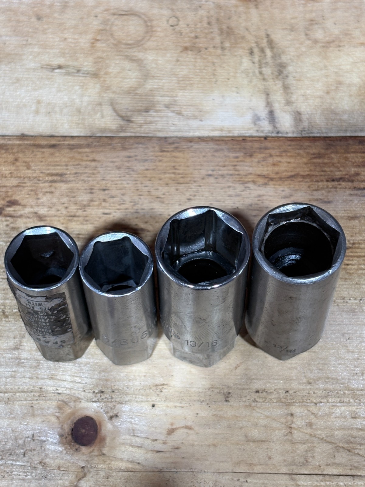 4 Pieces Deep Sockets Spark Plug Socket 5/8″ 13/16″ SAE 3/8″ Drive 6 Point