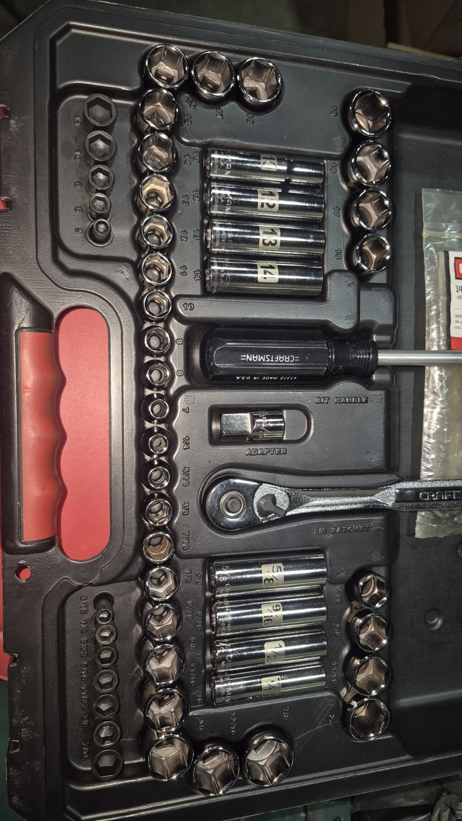 Complete Craftsman 34118 118pc Metric & SAE Socket Set 1/4″ 3/8″ 1/2″ Drive USA