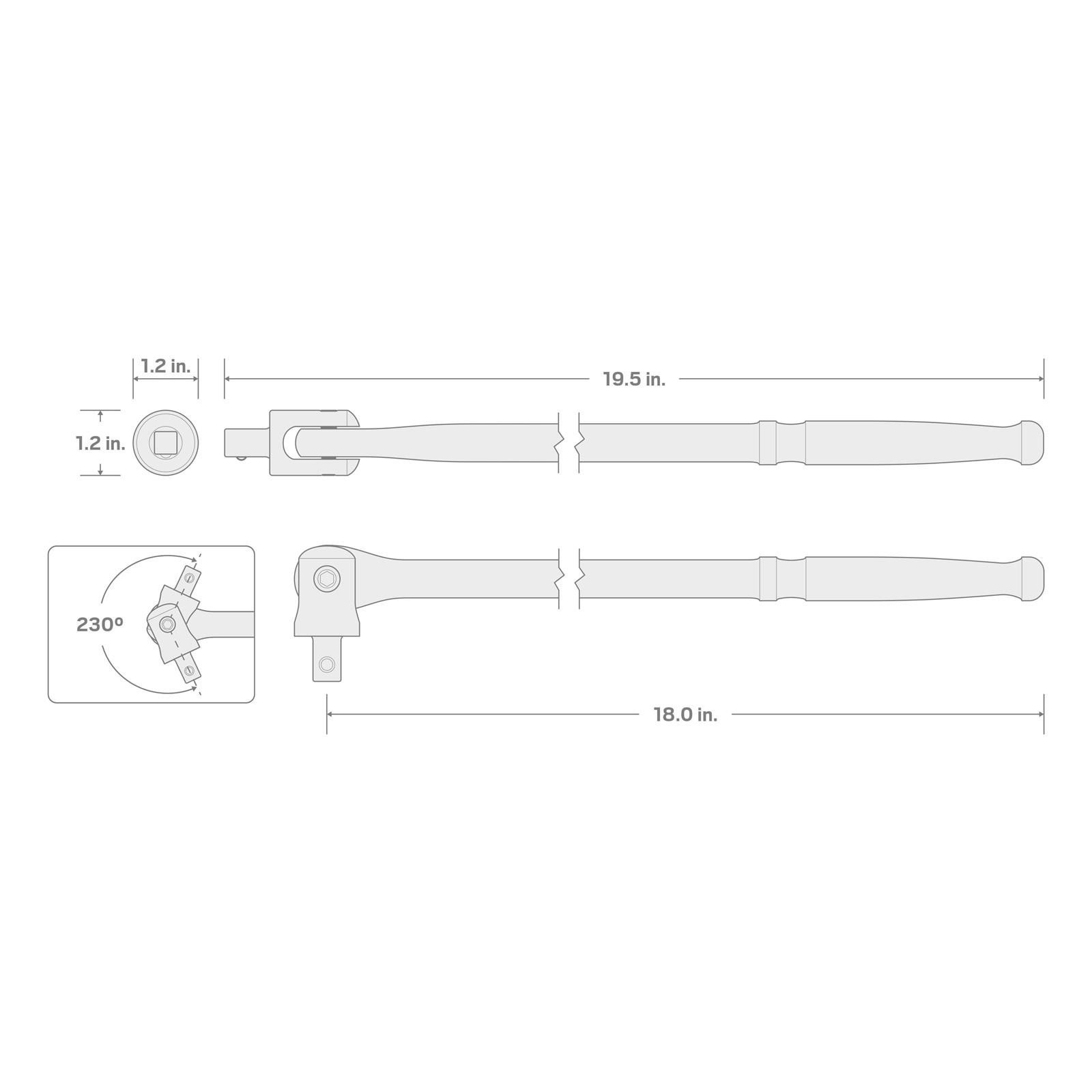 Tekton SBH00118 3/8 Inch Drive x 18 Inch Breaker Bar