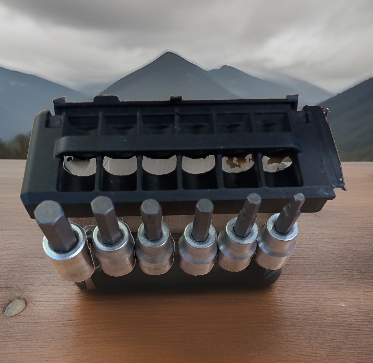 Husky Brand 3/8 Dr. Metric Hex Socket Set Size 10 8 7 6 5 4mm. Made In USA