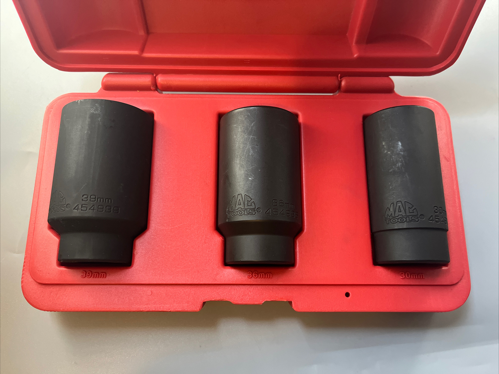 MAC TOOLS AS4549B 3 piece SOCKET SET Point 30mm 36mm 39mm Juego
