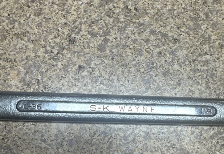 S-K Tools 1-1/8″ SAE Combination 12 Point Pt Wrench C-36 USA 88236 15.5” EUC