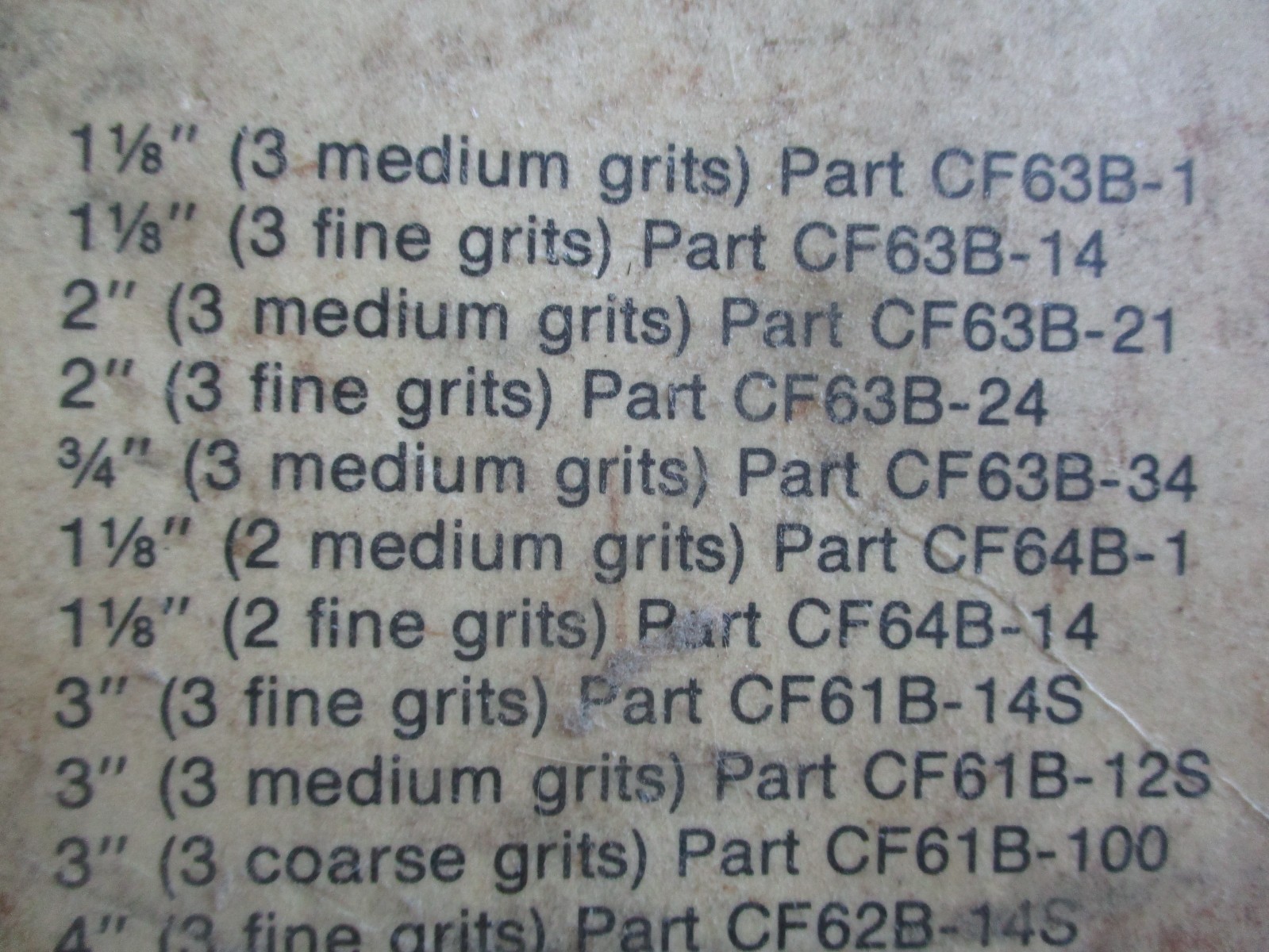 2 MAC TOOLS Replacement Stone Set , Part# CF63B-34 3/4″ (each has 3 Med Grits)