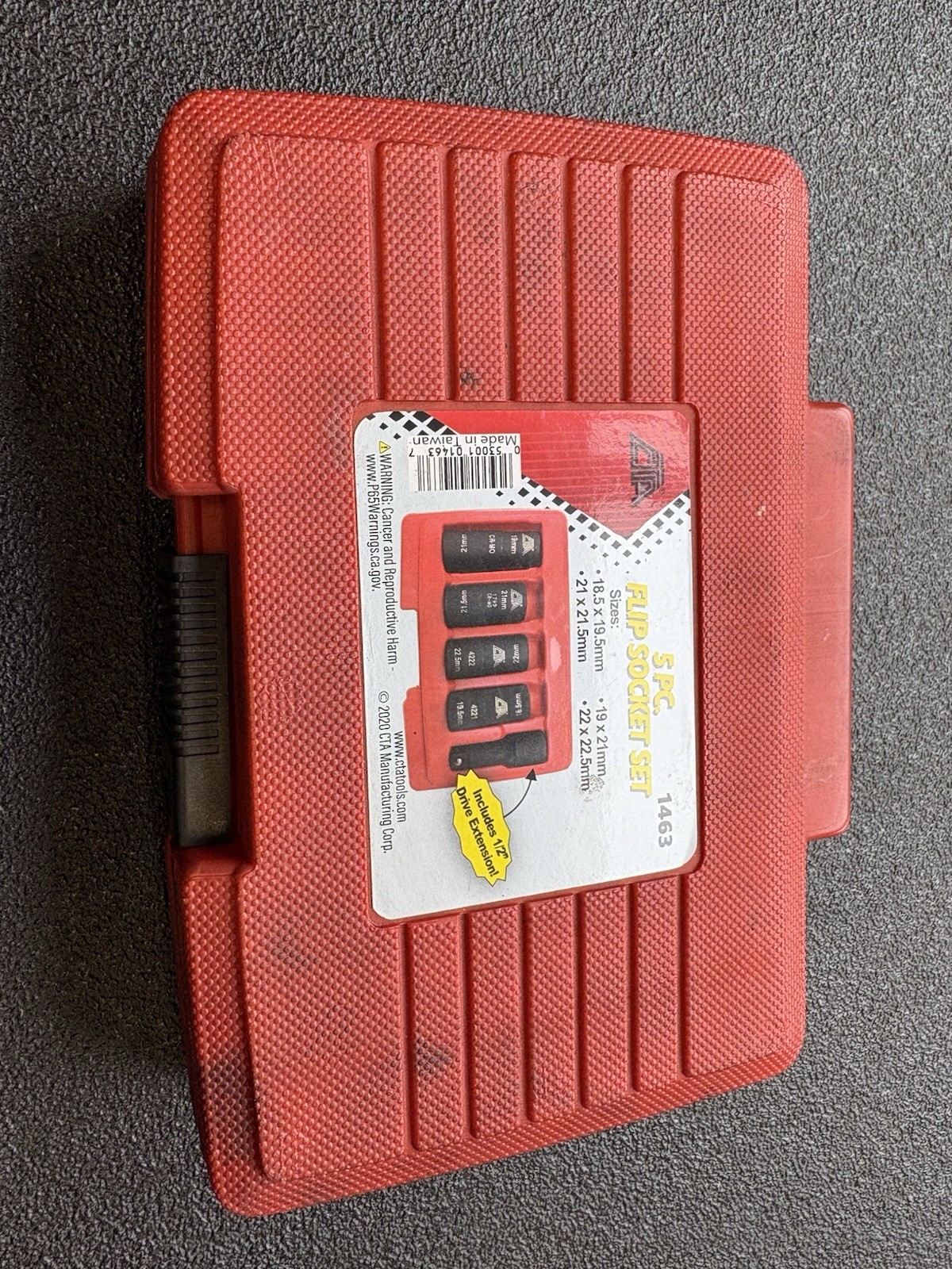 CTA Tools 1463 – 5 PC METRIC Flip Socket Set