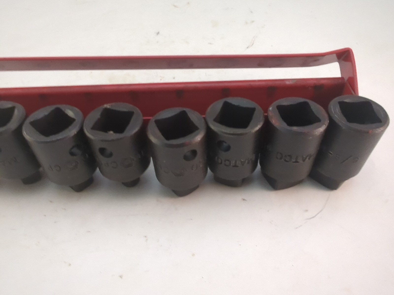 8 Pc. Matco 1/4″-5/8″ SAE 1/2″ Drive Square External Drain Plug Socket Set