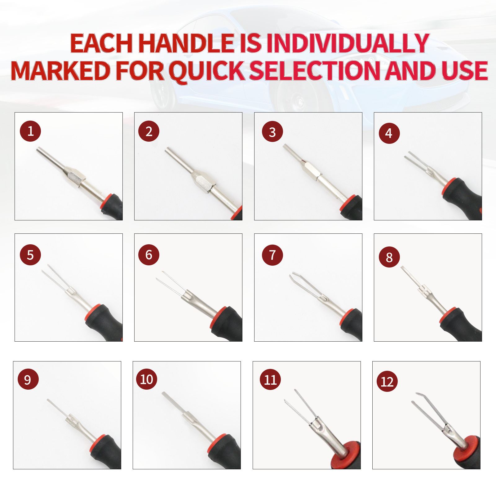 23x Terminal Removal Tool Kit with Stainless Steel Tips, Terminal Ejector Tool
