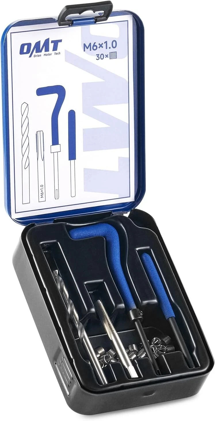 M6x1.0 Helicoil Thread Repair Kit with Drill Bit 30 Inserts Metric Rethreading