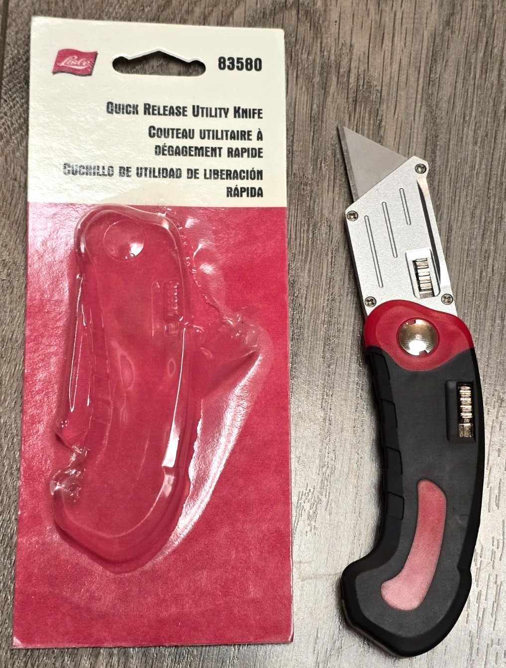 Lisle Tools Quick Release Folding Utility / Razor Knife #83580