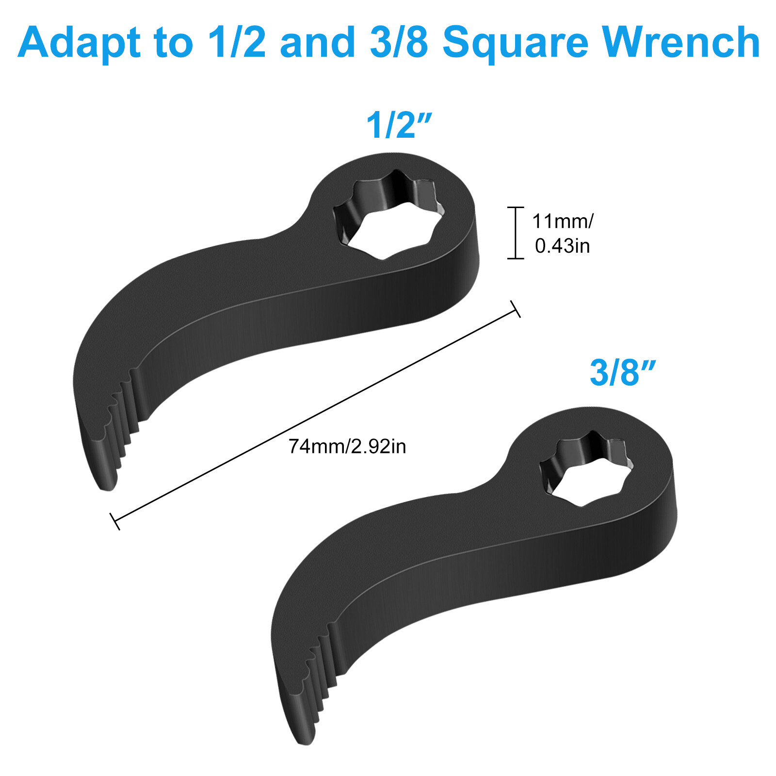 Pry Bar Wrench Adapter Head Crowbar Adapter 1/2″ 3/8″ Ratchet Car Repairing Tool